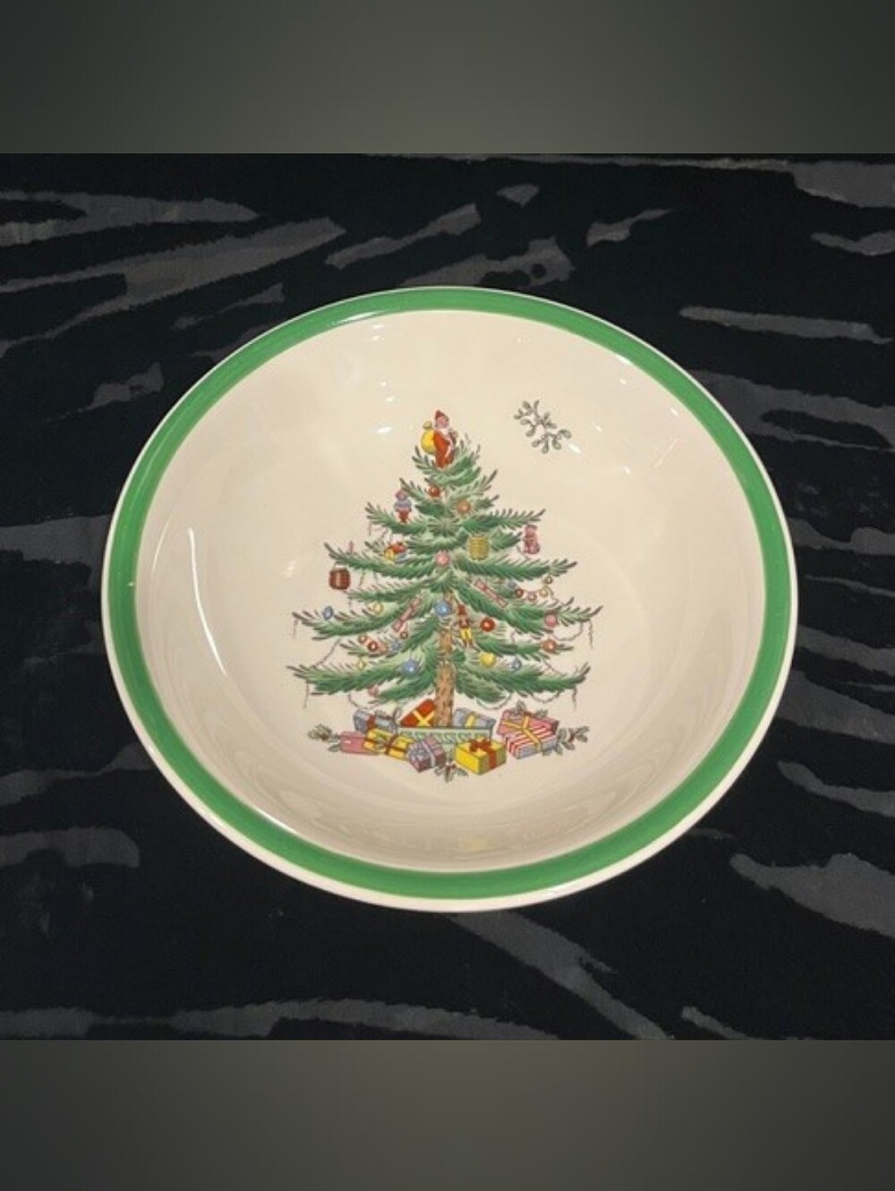 Vintage Spode Christmas Tree Cereal Bowls Set of 2 Pre-1980 Made In England S332